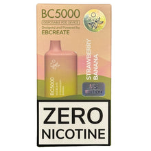 Load image into Gallery viewer, Zero Nicotine - BC5000 - Strawberry Banana - EBCreate