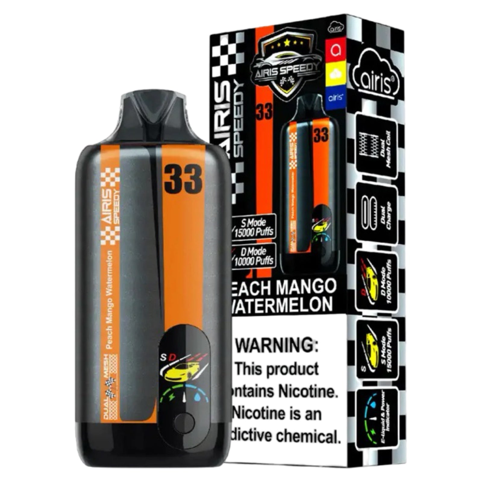 Peach Mango Watermelon - Airis - Speedy 15000 - Article product